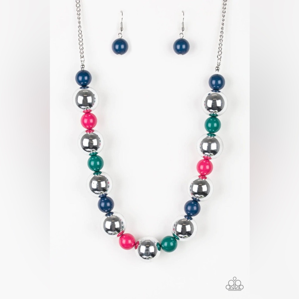 Paparazzi Jewelry- Vintage Top Pop Multicolor Necklace